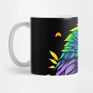 Tropical Majesty: Colorful Macaw Illustration Mug